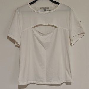 Gaze | White Keyhole T-Shirt | Size L